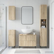 Set di Mobili da Bagno da 4 Pezzi ZWOLLE Rovere Sonoma 3417920