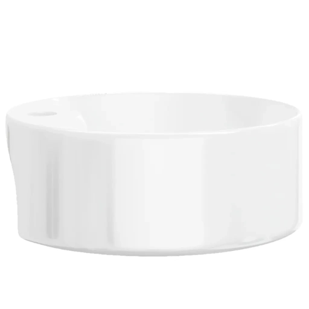Lavandino-Lavabo-Lavello Bianco 40x14,5 cm in Ceramica Rotondo