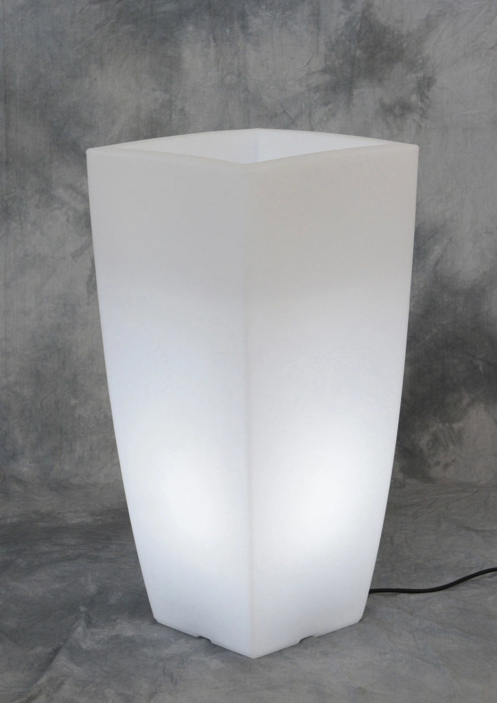 VASO HOME LIGHT QUADRO 40X40X90 CM GHIACCIO BIA- 1,0 pz