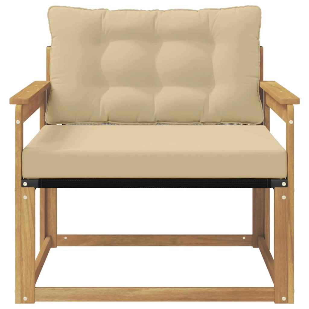 Set di divani da esterno-Sofa da giardino Legno di Acacia Massello e Textilene 832180