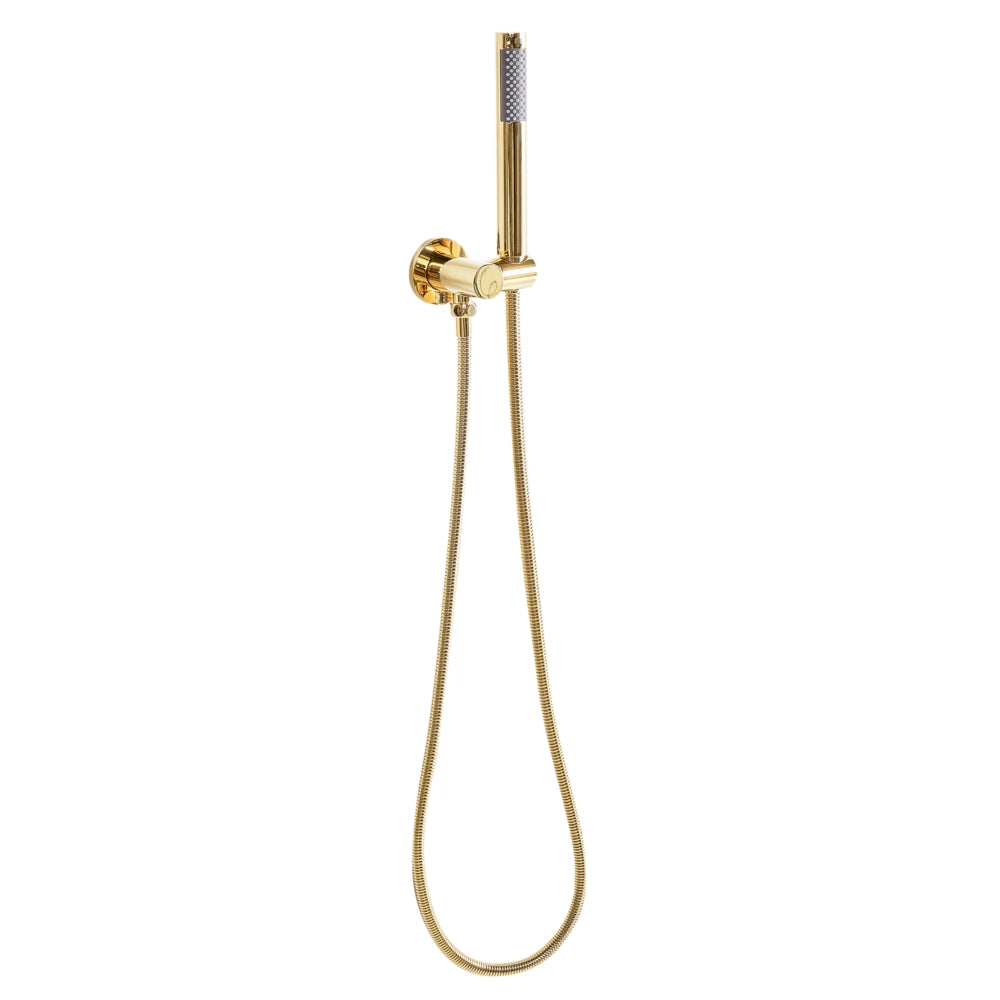 Set di miscelatori per vasca da bagno montati a muro, in ottone oro soffione doccia a bocca singola