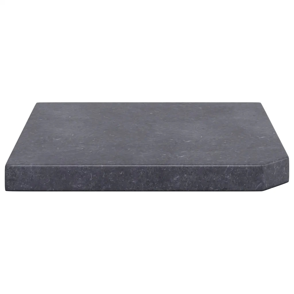 Piastra di Peso per Ombrellone Nera in Granito Quadrata 25 kg 313669