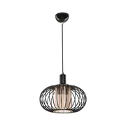 Lampada a sospensione Terla MDL3674 con struttura in ferro e diffusore in vetro EFFEZ