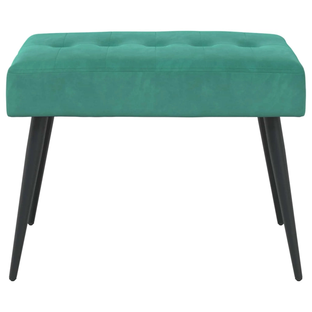 Panchina con bottoni imbottiti Turchese 60 x 40 x 45 cm Velluto 42038511