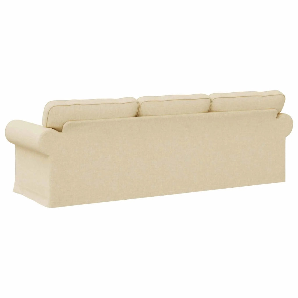 Divano Crema 245 x 82 x 80 cm Tessuto