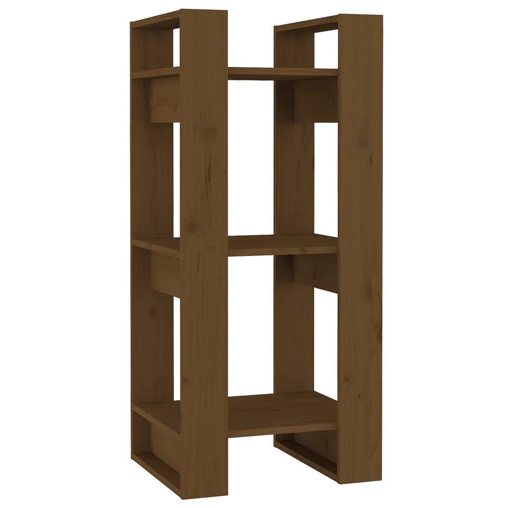 Libreria Divisorio-Scaffale per Libri-Mobile di Stoccaggio ambra 41x35x91 cm in Legno Massello