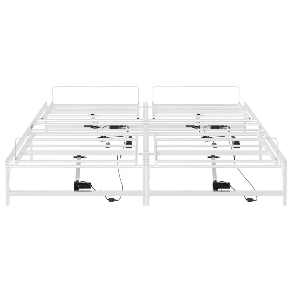 Telaio Letto Elettrico Regolabile Bianco 183 x 213 cm Acciaio 3438636