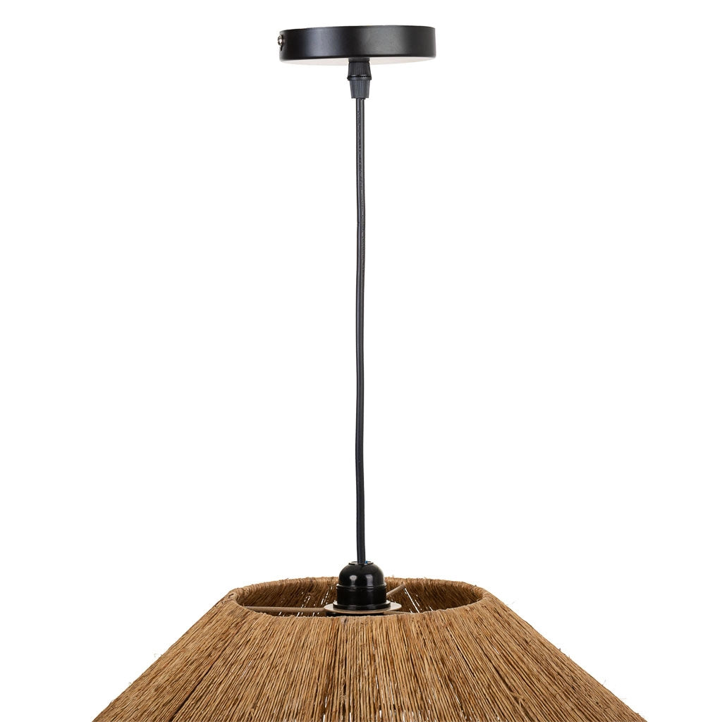 Plafoniera in juta marrone 55x55x31,5h