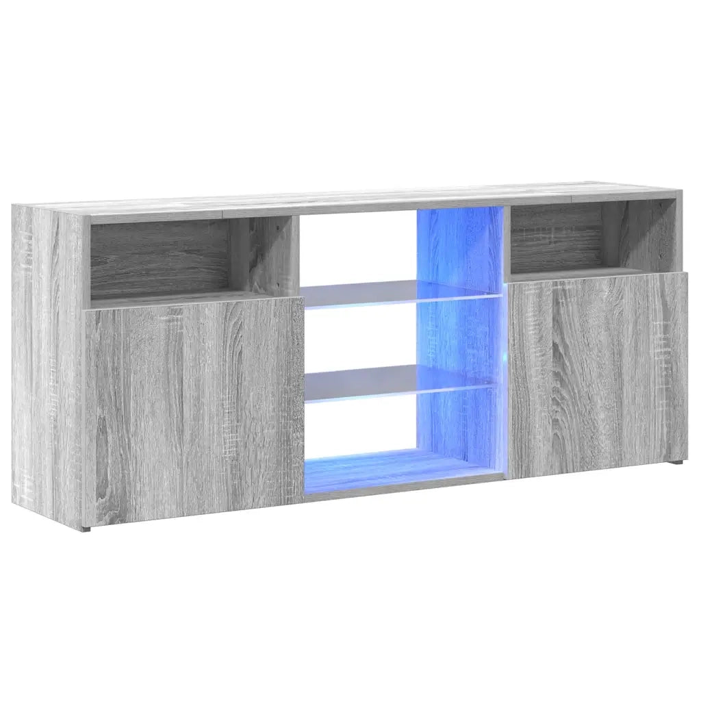 Mobile Porta TV con Luci LED Grigio Sonoma 120x30x50 cm cod mxl 24808