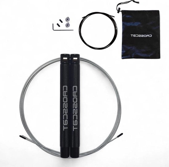 Touw in Acciaio Leggero per Crossfit e Double-Unders con Bielle a Rulli - Rullo da Corso Leggero