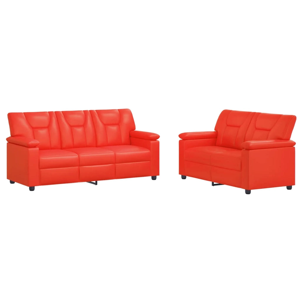 Set di divani 2 pcs Rosso Similpelle 3430563