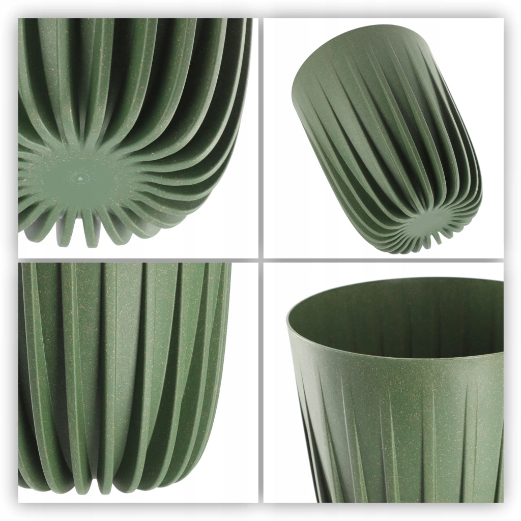 Vaso da fiori KADAX con inserto, rotondo, 19x22,5 cm, con coperchio in plastica.