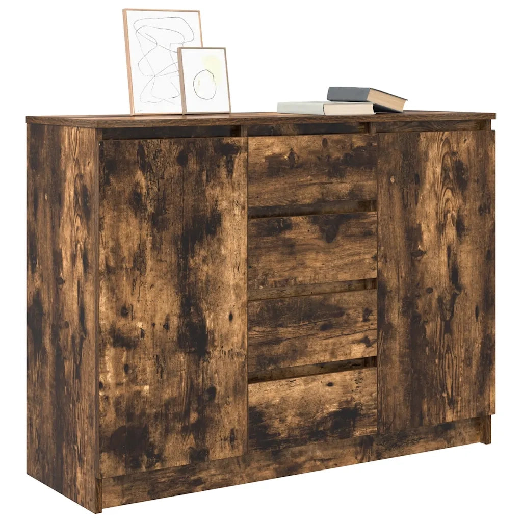 Credenza con Cassetti Rovere Fumo 100,5x35x76 cm in Truciolato 3328448