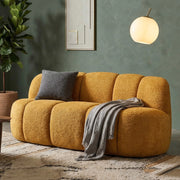 Alchi, Divano Fisso 2 Posti Posti a Sedere 2, 82x58x147h cm Giallo Senape