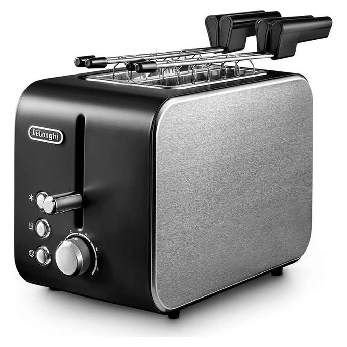 De’Longhi CTX 2203.BK tostapane 2 fetta/e 550 W Nero, Argento