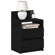 Comodini 2 pz con 2 Cassetti Neri 40x33x60 cm 858563