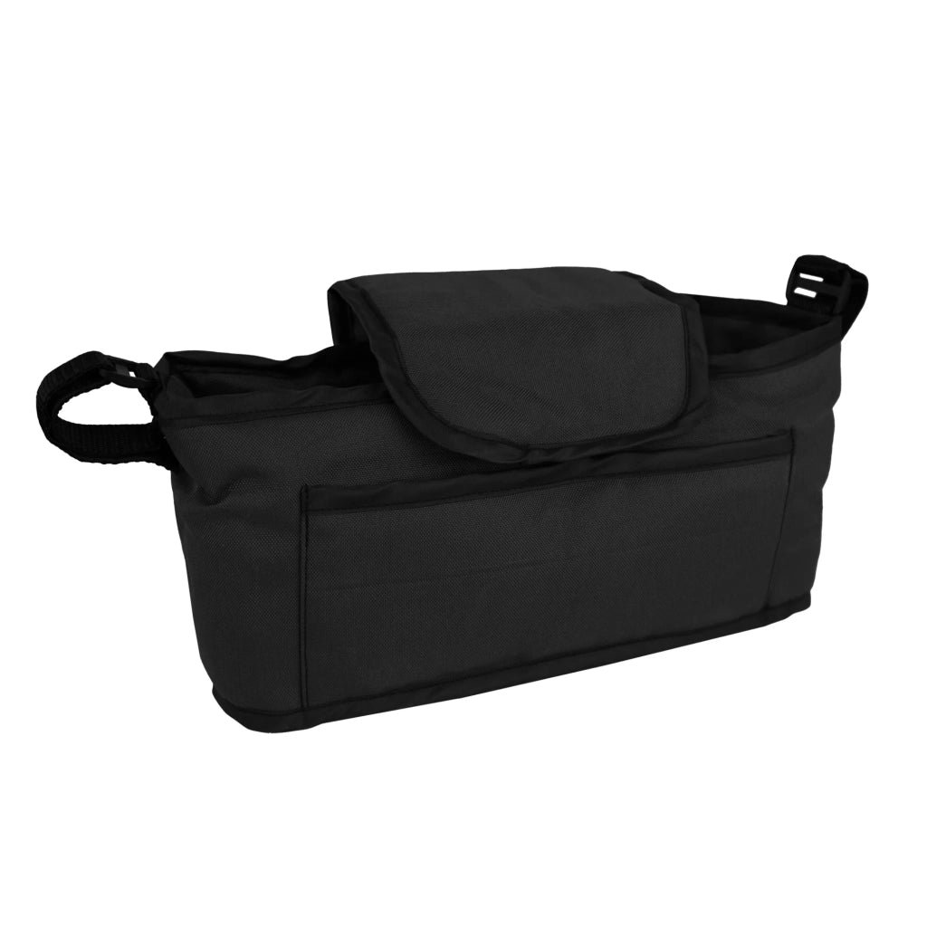 Organizer per Passeggino per Animali Nero con Cinghie a Strappo e Tasche