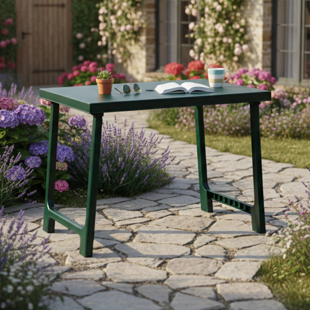 Beechwood, Tavolo da Esterno 6 Posti Made in Italy, 81x56x63h cm Verde
