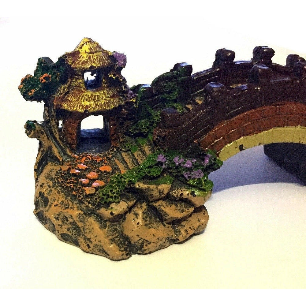 Trade Shop - Decorazione Per Acquario Ponte Subacqueo Resina Pesci Acqua Ornamento Vasca -