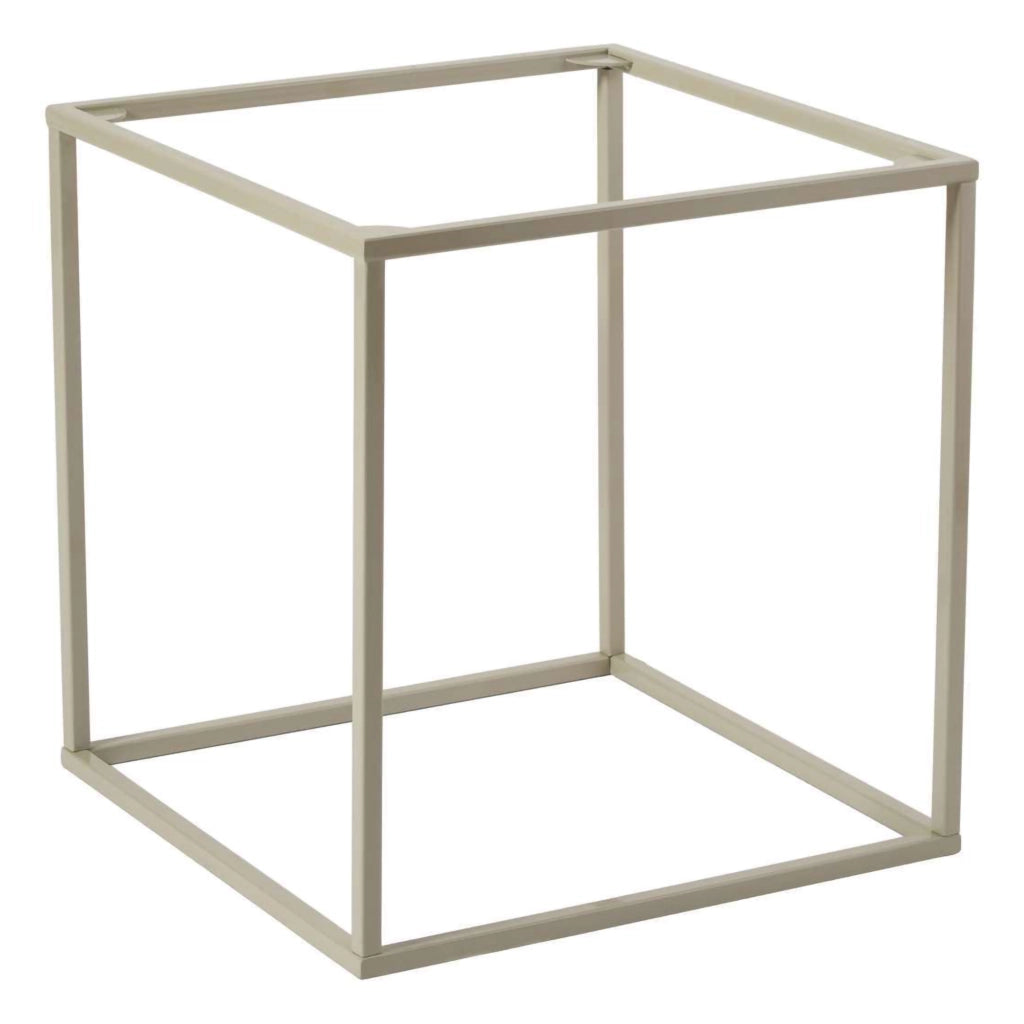 Lorsica, Tavolino da Salotto Forma Quadrato, 45x45x52h cm Bianco Crema