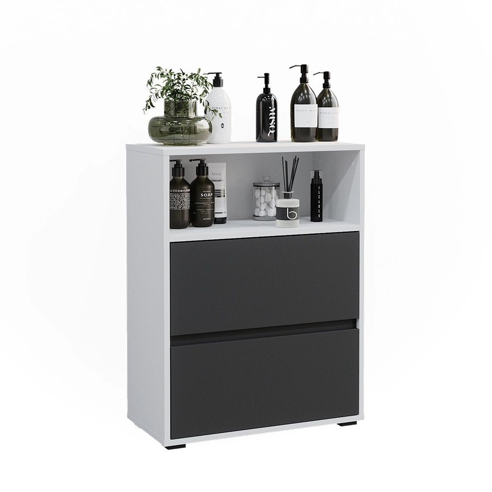 Vicco Mobile da bagno Bianco 60.2 x 78 cm con due ampi cassetti