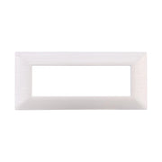 Placca Plastica Serie Solar 6P Colore Bianco Satinato Compatibile Con Bticino Matix