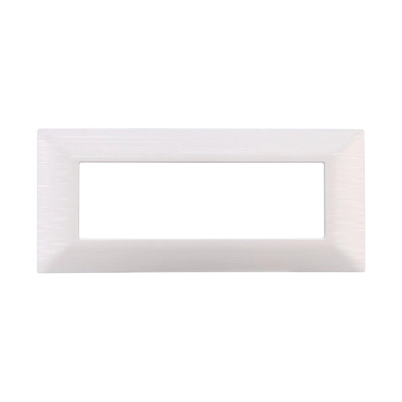 Placca Plastica Serie Solar 6P Colore Bianco Satinato Compatibile Con Bticino Matix