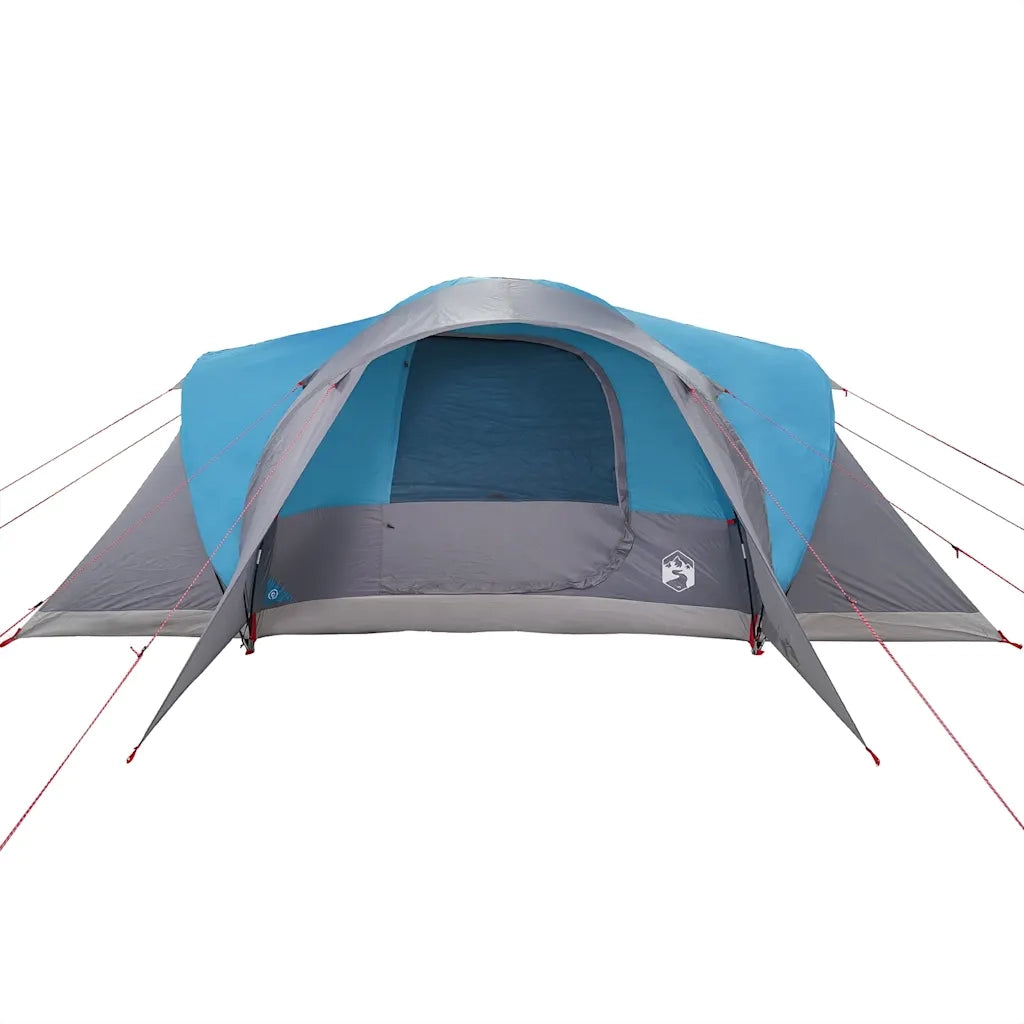 Tenda da Campeggio a Cupola per 4 Persone Blu Impermeabile