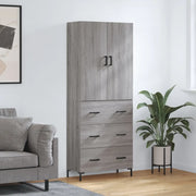 Credenza Grigio Sonoma 69,5x34x180 cm in Legno Multistratocod mxl 101872