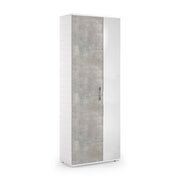 Mobile Portascarpe Eracle, Scarpiera 6 Ripiani Made in Italy, 72x37x195h cm Bianco