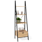 IDMarket - Scaffale a scala 4 livelli con cassetto DETROIT design industriale