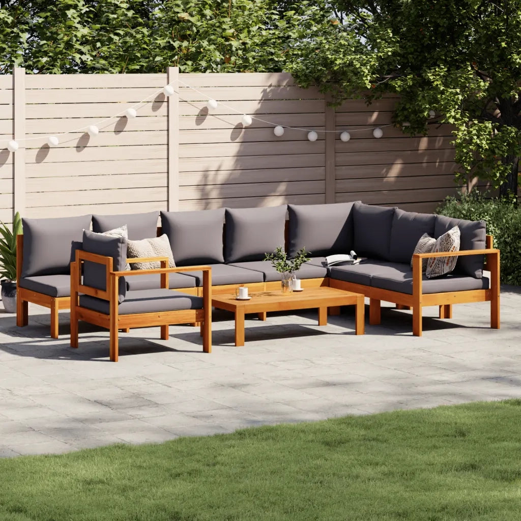 Set Divano da Giardino 6 pz con Cuscini in Massello di Acacia 3214873