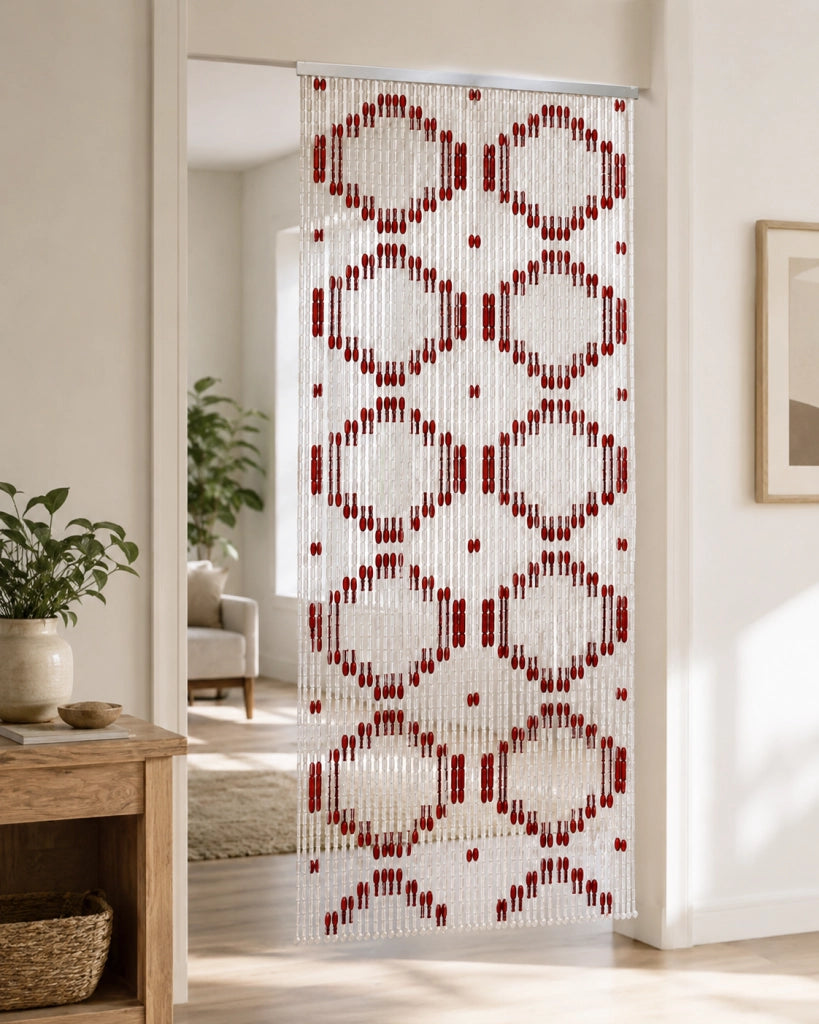 Tenda Anti Mosche a Piastrina Rombi Vette Plastica Supporto Alluminio 120 x 230 cm