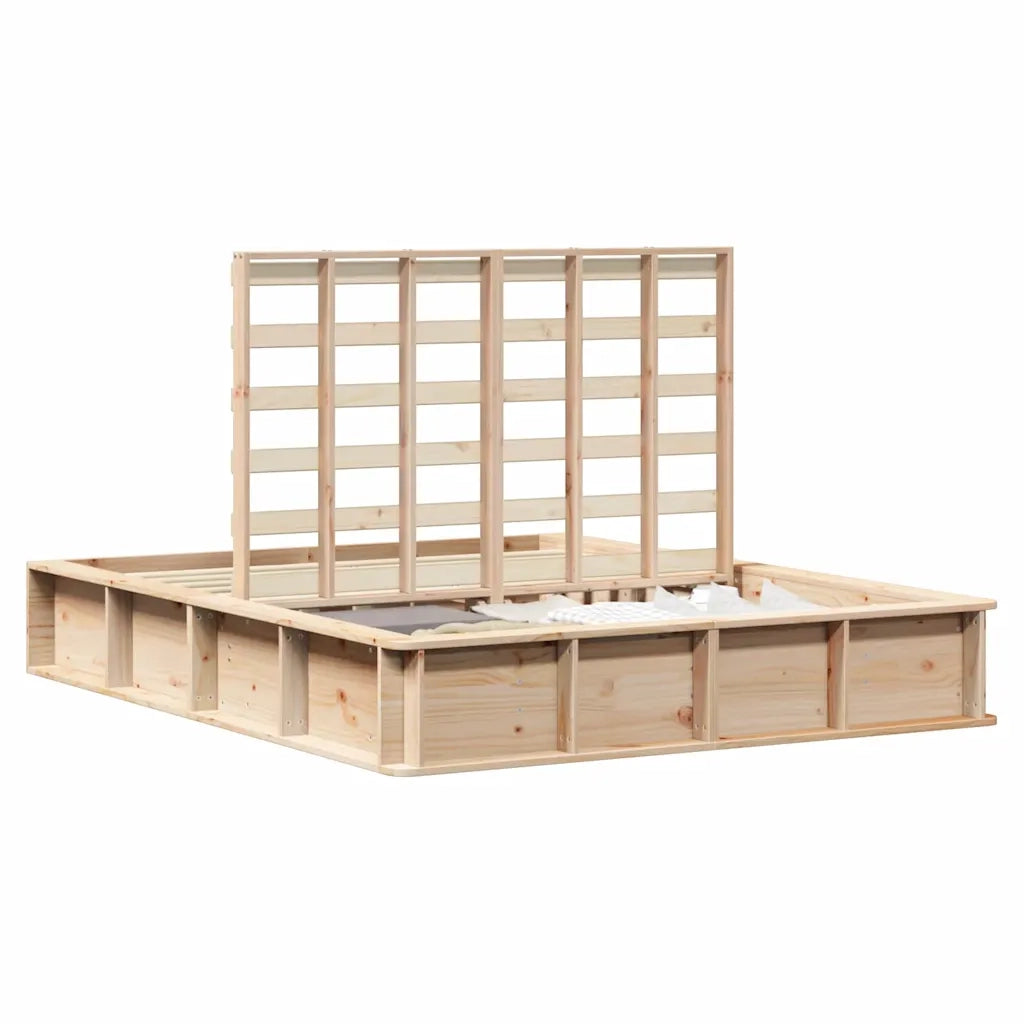vidaXL Struttura del letto Pino massello 210 x 168 x 30 cm