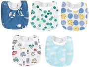 Set di assorbitori per bambini, 5 pezzi, flessibili, superassorbenti, tessuto di cotone biologico, impermeabile all'acqua, unisex, giallo