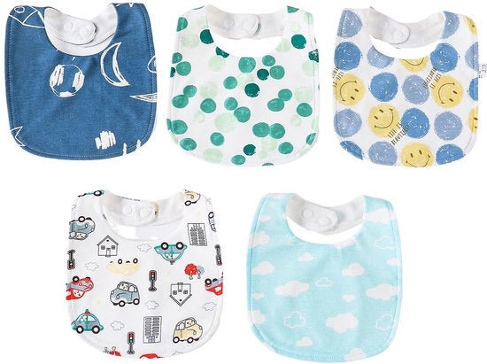 Set di assorbitori per bambini, 5 pezzi, flessibili, superassorbenti, tessuto di cotone biologico, impermeabile all'acqua, unisex, giallo