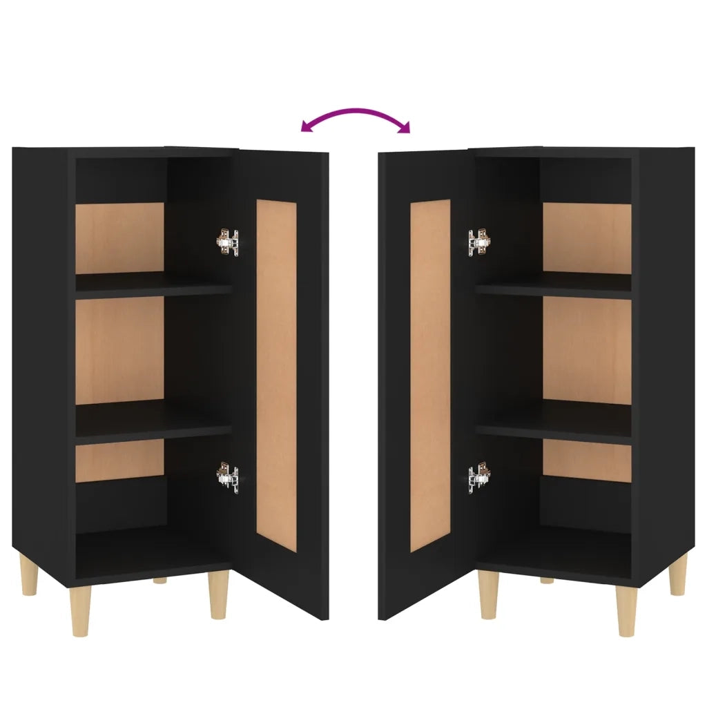 Credenza Nero 34,5x34x90 cm in Legno Multistrato 812412