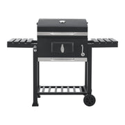 Carrello per barbecue a carbonella 105 x 135 x 48 cm nero 03_0009213