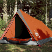 Tenda da Campeggio 2 Persone-Tenda per Escursionismo Grigio e Arancione Impermeabile 886821