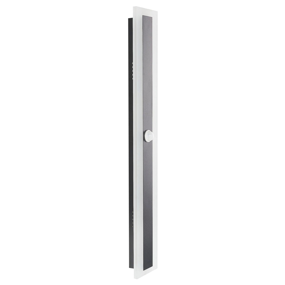 Lampada da parete a LED per esterni Nero 80 cm Acciaio Acrilico con sensore di movimento Design moderno