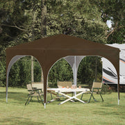Tenda per feste a pop-up-Gazebo 290 x 290 x 245 cm Tortora 435675