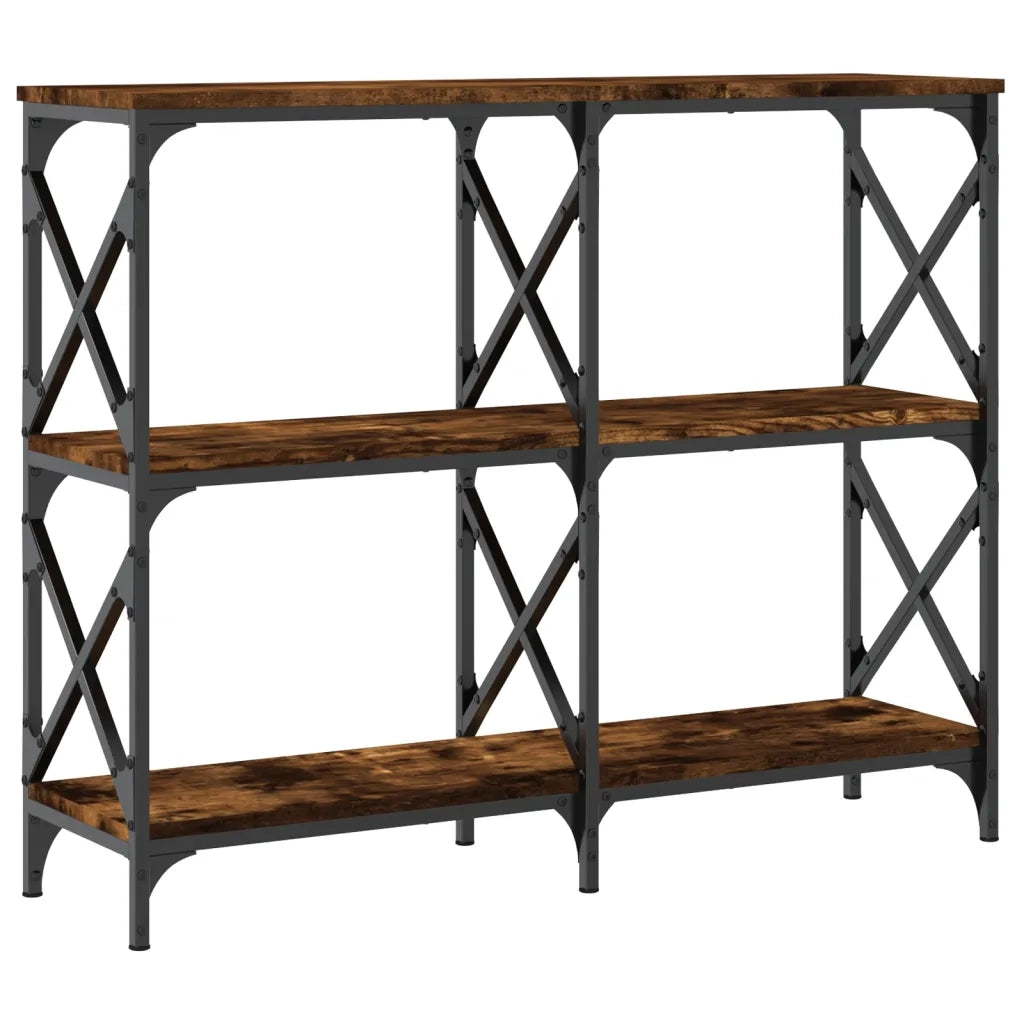 Tavolo Consolle Rovere Fumo 100x28x80,5 cm in Legno Multistrato 835421