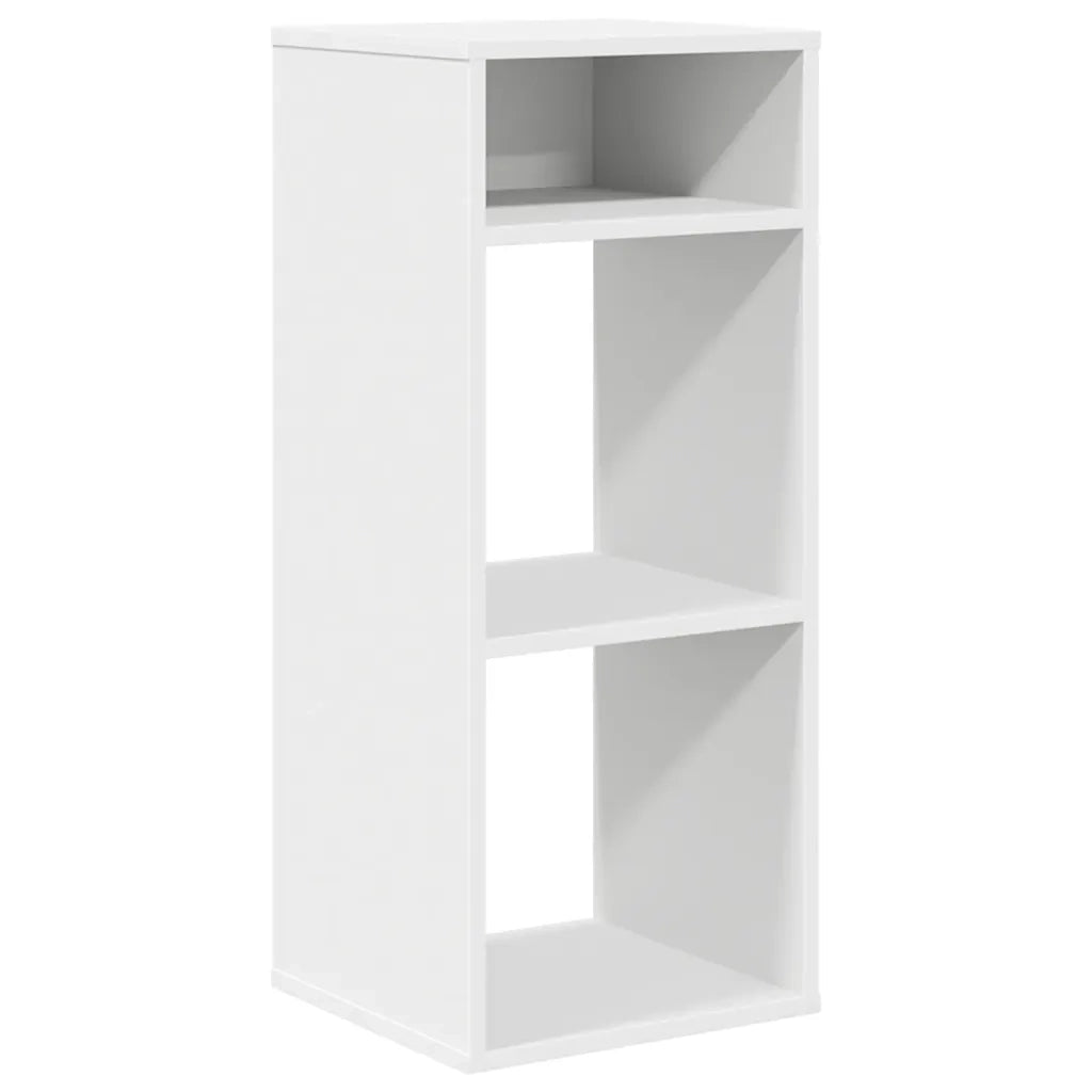 Libreria-Scaffale per Libri-Mobile di Stoccaggio Bianca 34x31x80 cm in Legno Multistrato