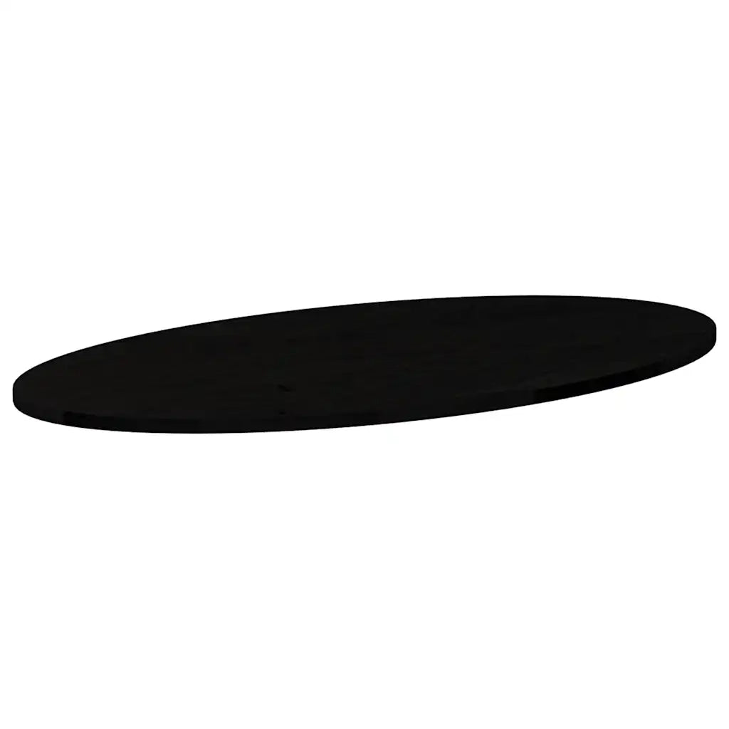 Piano Tavolo Marrone Scuro 100x50x2 cm in Rovere Massello Ovale 4009054