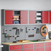 Set di armadi per attrezzi con lo scaffale 4 pcs Rosso 3321407