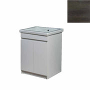 Mobile Lavatoio in Ceramica 2 Ante e Strofinatoio Integrato 60x50x86A cm Olmo Scuro
