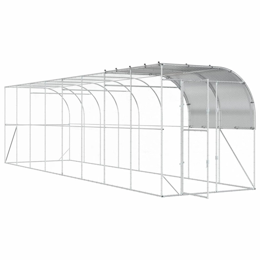 Gabbia per Polli Contro il Muro Argento 800 x 200 x 215 cm 3434743
