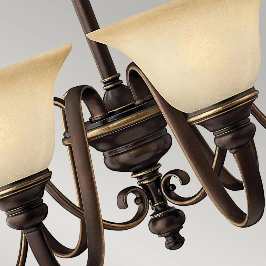 Lampadario classico Cello bronzo antico 6xE27 60W Hinkley