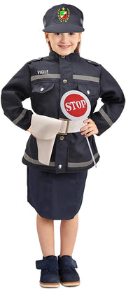 COSTUME DI CARNEVALE DA VIGILESSA PER BAMBINA TAGLIA 6-8 ANNI 111 CM
