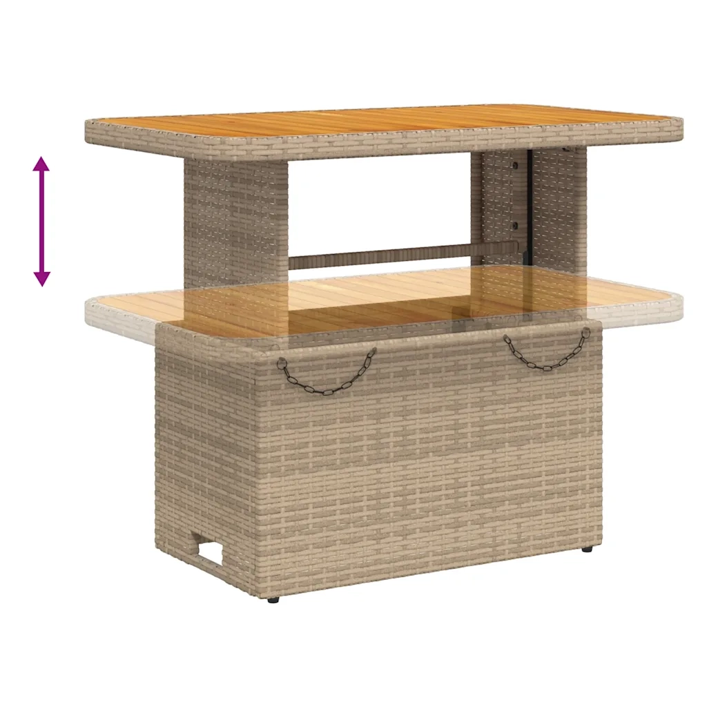 Set Divani da Giardino 3 pz con Cuscini in Polyrattan Beige